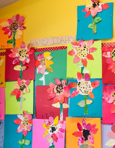 kids art wall